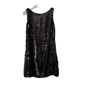 Banana Republic NWT Black Sequin Cocktail Mini Dress 6